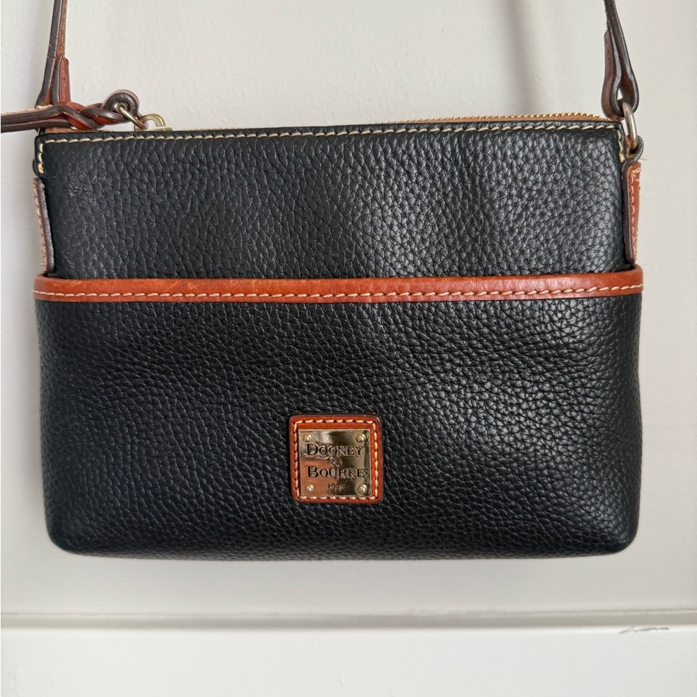 Dooney & Bourke Black and Tan Crossbody Bag